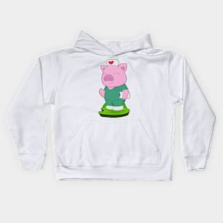 Pig Nurse Notepad Kids Hoodie